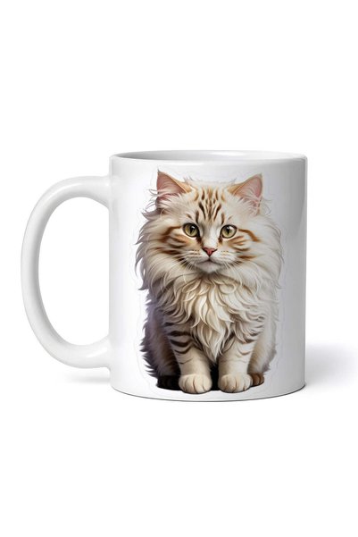 OEM Cană albă personalizată, Pisica Ragamuffin, INOVATIX®. 330ml