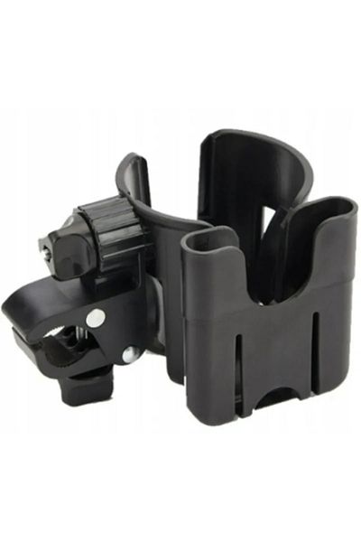 zola Suport pentru sticla/biberon si telefon carucior, din plastic, 18.5x11x9.5 cm, negru