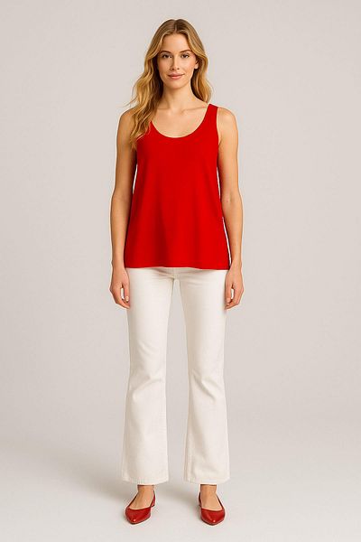 COTENCONCEPT 2 Pieces A-Line Cotton Thick Strap Athlete T-Shirt