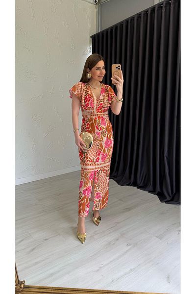 elif teke Mix Colors Dress Pink
