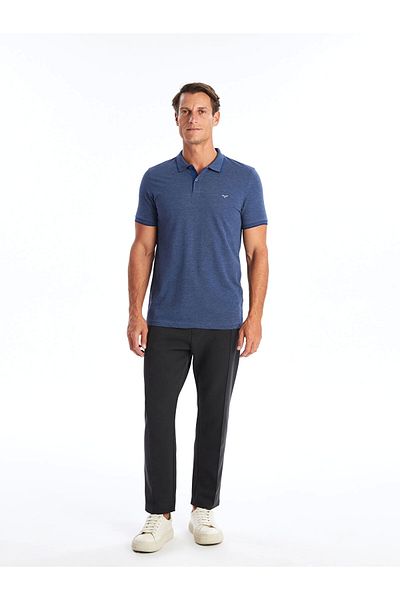 LC Waikiki Ανδρικό μπλουζάκι LCWAIKIKI Classic Navy Blue Polo με κοντό μανίκι Pique