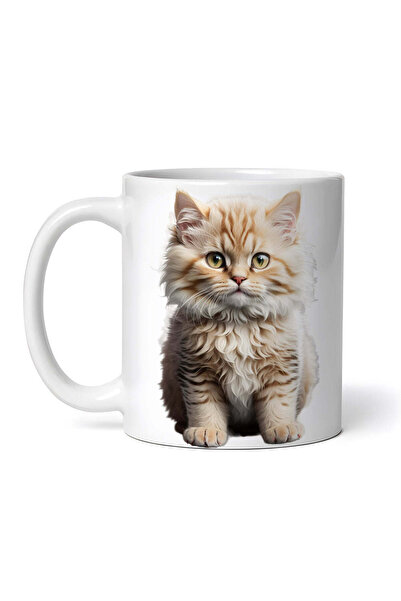 OEM Εξατομικευμένη λευκή κούπα, γάτα Selkirk rex, INOVATIX®. 330ml