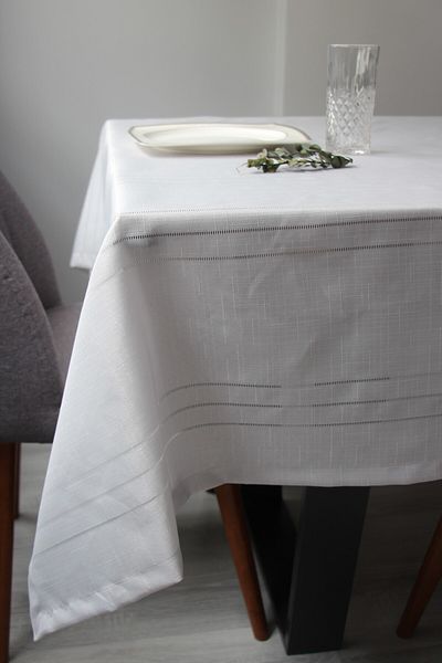 DDHOME Față de masă din țesătură fără încurcături, rezistentă la pete, dimensiune 160x220 7001-CLBR