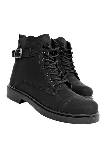 Liger Men's Black Boots - Zippered, Lace-Up and Buckle