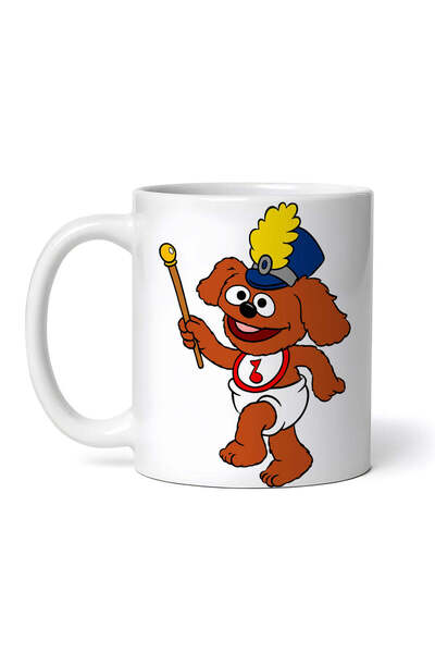 OEM Cană albă personalizată, cu derulare Muppet Baby Rowlf, INOVATIX®. 330 ml