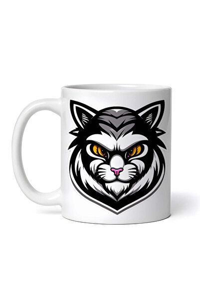 INOVATIX Personalized white mug, Fierce Kitten, INOVATIX®. 330ml