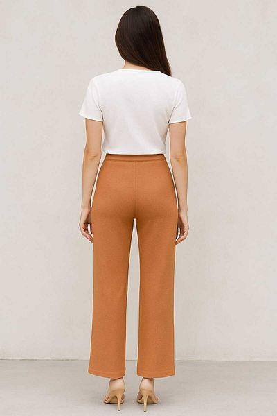 gigigiyim Bürümcük Fabric Palazzo Women's Casual Pants Mink