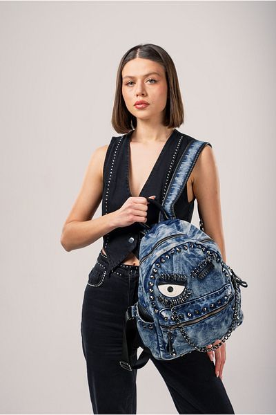 ÇÇS Ççs Women's Backpack Ccs17852 Navy Blue