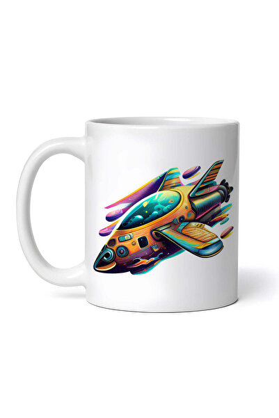 OEM Εξατομικευμένη λευκή κούπα, Διαστημόπλοιο Alexander, INOVATIX®. 330ml