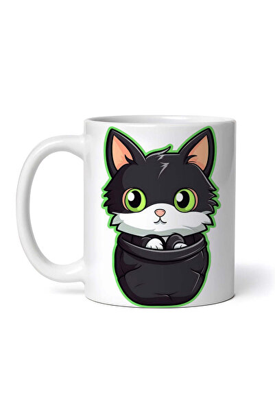 OEM Εξατομικευμένη λευκή κούπα, Tucker the Cat, INOVATIX®. 330ml