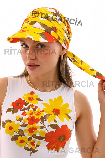 Ritagarcia Safari Tie-Up Bandana Visor with Shield
