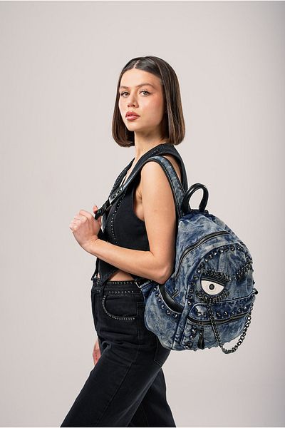 ÇÇS Ççs Women's Backpack Ccs17852 Navy Blue