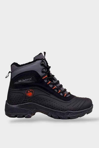 Liger Men's Black Trekking Boots - Wool, Non-Slip Rubber Sole, Zippered, Water and Cold Resistant
