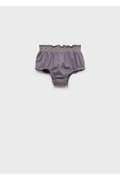 MANGO Baby İşlemeli pamuklu şort