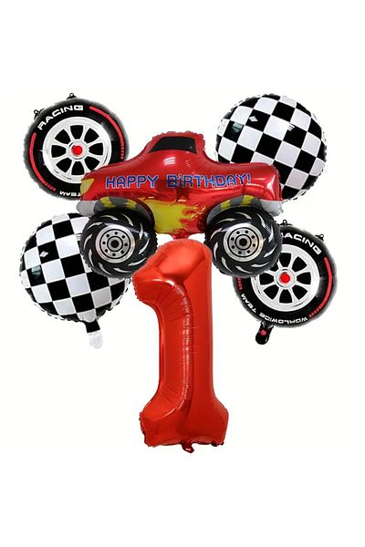 CANSIN Race Car Foil Balloon Set