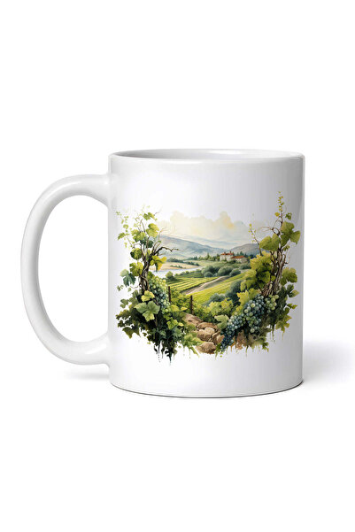 OEM Cană albă personalizată, Eros Vineyard, INOVATIX®. 330ml