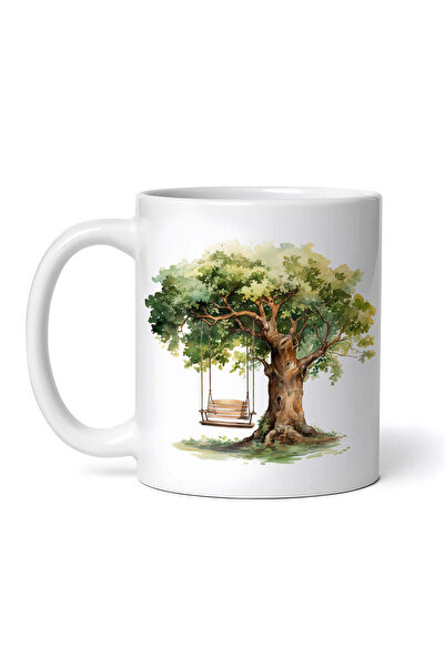 OEM Cană albă personalizată, Leagăn de copac, INOVATIX®. 330ml