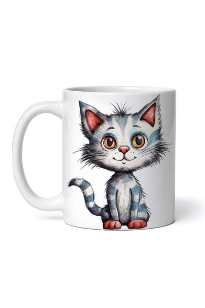 OEM Cană albă personalizată, pisică drăguță, INOVATIX®. 330ml