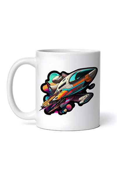 OEM Εξατομικευμένη λευκή κούπα, Διαστημόπλοιο Τίτος, INOVATIX®. 330ml