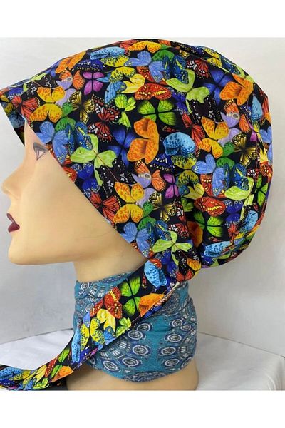 ONURTEKS İŞ ELBİSELERİ Lycra, Doctor, Nurse, Hospital, Health Worker, Medical Bonnet & Surgical Hijab Bonnet, Patterned, Colorful