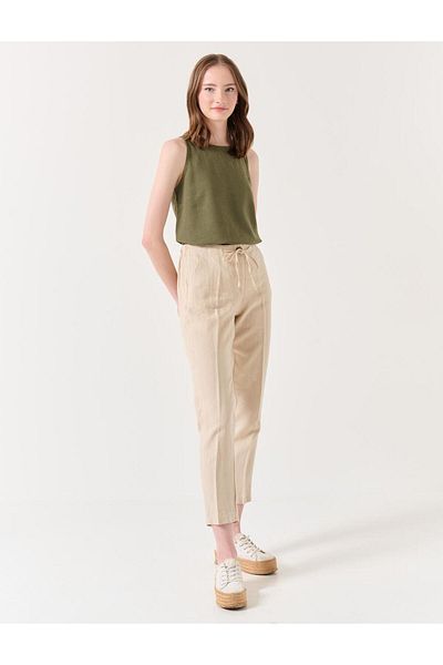 Jimmy Key Stone 100% Linen Normal Leg Normal Waist Trousers