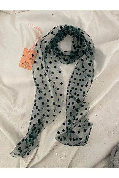 Nurcanilirboutique Puantiye detaylı Boyun Fular& Saç bandanası & Çanta Aksesuar