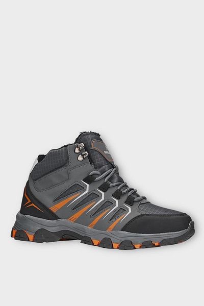 Liger Men's Outdoor Boots - Woolen Zippered, Water Repellent, Trekking Smoke - Orange
