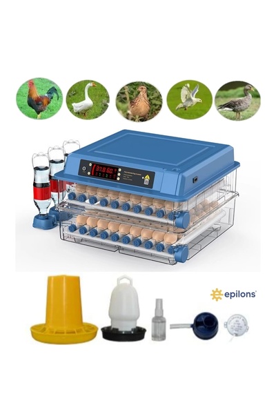 Epilons 120 Yumurta Kapasiteli Tam Otomatik Kuluçka Makinesi - Civciv, Kaz, H...