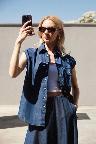 Touché Privé Denim Effect Vest