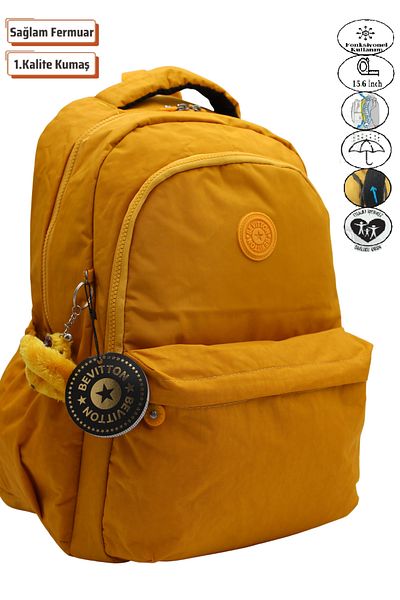 Harmela 2200 School Backpack Water Resistant Unisex Daily & School Bag Mustard