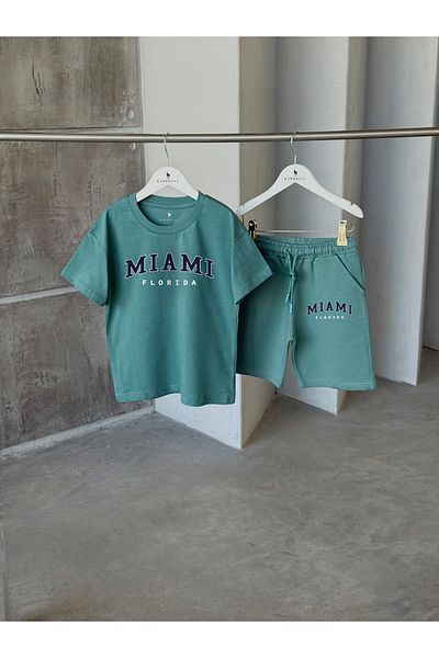KAPROLLI Unisex Girls Boys Tshirt Shorts Set - 95% Cotton 5% Lycra Printed Patterned Washable Quality Fabric