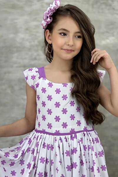 DeKuBaby Сукня для дівчинки з бантиками, квітами та стрічками, святкова сукня для дівчинки