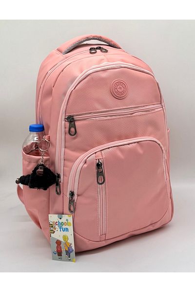 Harmela 1710 Water Resistant School Backpack Unisex Daily School Bag Powder