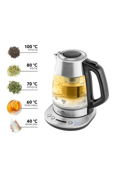 ETA Fierbator Electric Cu Infuzor Pentru Ceai Crystela Premium 9153, 1.5 L, 2200w