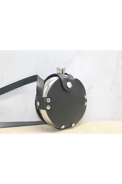 PRATİKOBA Leather Sheathed Flask Alk3921