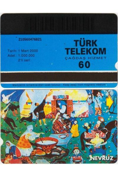 Banknoting NEVRUZ TELEFON KARTI 60 KONTÖR TÜRK TELEKOM. 1 MART 2000.