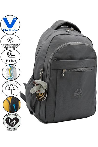 Harmela 1800 Water Resistant Casual School Backpack Unisex School Bag Gray