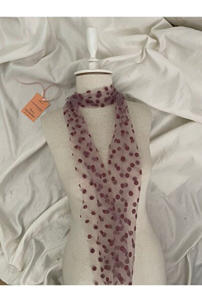 Nurcanilirboutique منديل للرقبة بتفاصيل منقطة وعصابات شعر وإكسسوارات للحقيبة