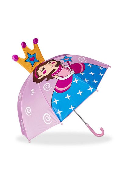Relaxdays Children's umbrella with 3D motif, princess, Relaxdays
