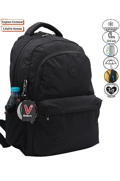 Harmela 2200 School Backpack Water Resistant Unisex Daily & School Bag Black
