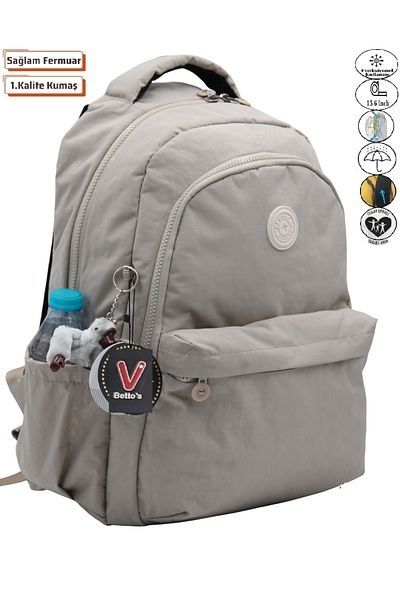 Harmela 2200 School Backpack Water Resistant Unisex Daily & School Bag Beige