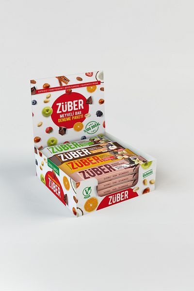 Züber 40g Fruit Bar Trial Pack - 12 Pieces