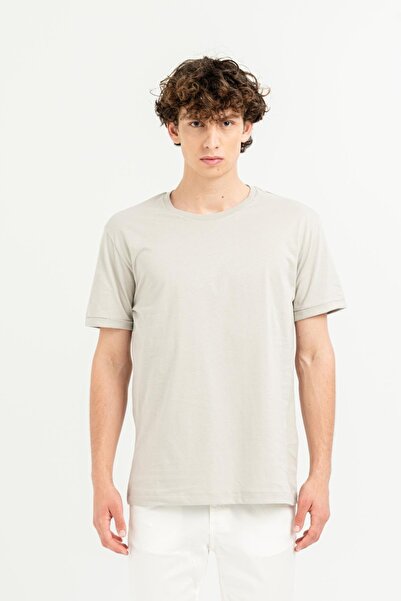 GMG FIRENZE Ανδρικό μπλουζάκι με λαιμόκοψη με διπλό μανίκι 100% βαμβάκι εφαρμ...