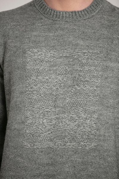 GMG FIRENZE Gray Melange Slim Fit Men's Sweater - Crew Neck, Gmg Fırenze ZR23MFW04013