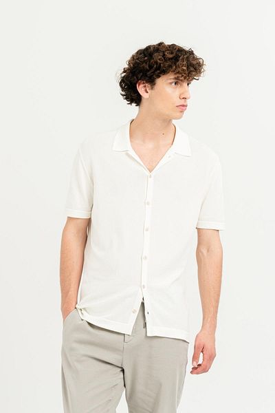 GMG FIRENZE Ecru Men's Shirt - Gmg Fırenze, Apache Collar, Regular Fit GU24MSS02001