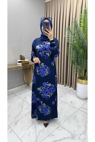 ECESSAMODAM Φόρεμα με λουλουδάτο μοτίβο βισκόζης με κουμπιά στο επάνω μέρος