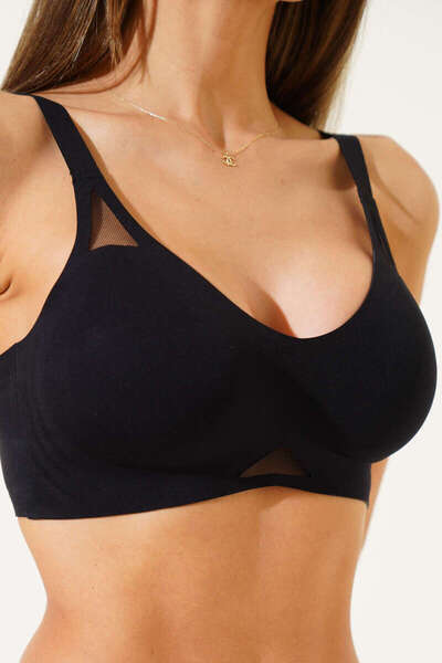 Loule Lenjerie de damă Sutien ultra-ușor cu detaliu din plasă fără urme OL.V0...