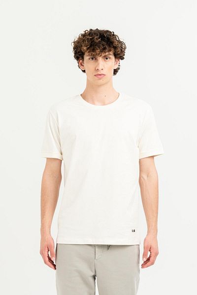 GMG FIRENZE Crew Neck Sleeve Double 100% Cotton Slim Fit Men's T-Shirt
