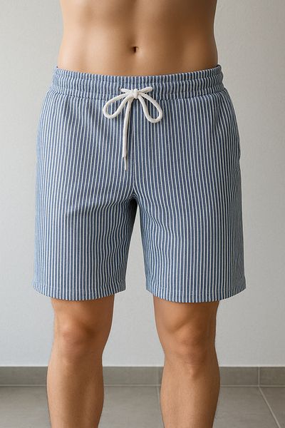 LC Waikiki Striped Textured Comfortable Fit Premium Men's Shorts