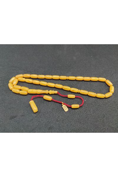 İskeçe Exclusive Mehmet Mercan Master Artifact Made from Habbeden Moire Tightening Amber Certified 7908